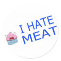 I HateMeat Sticker by Hippojuice I HateMeat Sticker