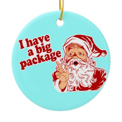 I Have A Big Package Santa Christmas Tree Ornament