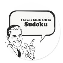 I HAVE A BLACK BELT IN SUDOKU STICKER