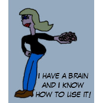 I have a brain... (blond) t-shirts