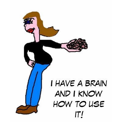 I have a brain... (brunette) t shirts by Swe3tnsourchicke