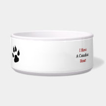 I Have A Canadian Heart Pet Water Bowls