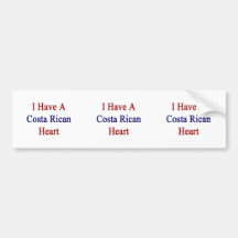 I Have A Costa Rican Heart Bumper Sticker