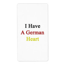 I Have A German Heart Shipping Label