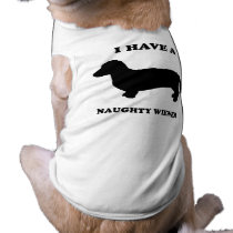 I have a naughty wiener pet clothing