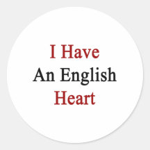 I Have An English Heart Sticker
