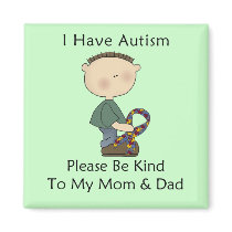 I Have Autism (boy) Refrigerator Magnet