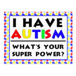 I have Autism. Post Cards