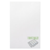 I Have Balls Personalized Stationery