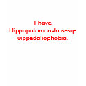 I have Hippopotomonstrosesq-uippedaliophobia. t-shirts