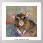 I Have Issues - fun sensitive pet rat painting art Posters