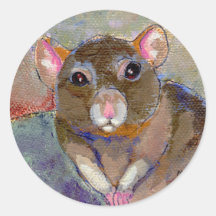 I Have Issues - fun sensitive pet rat painting art Stickers