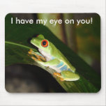 "I have my eye on you" frog Mouse pad
