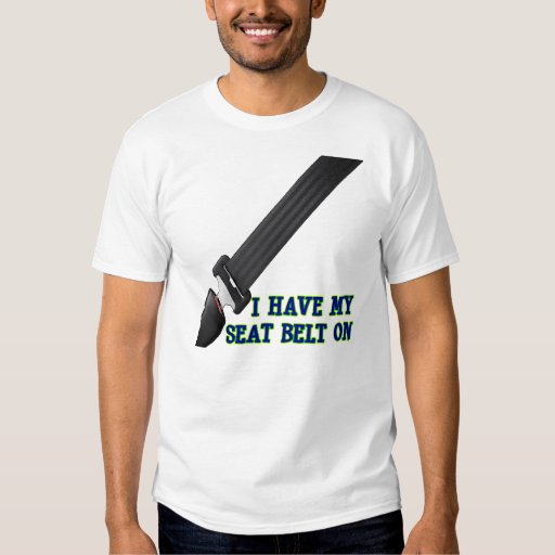 shirt with seat belt on it