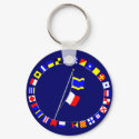 "I have no boat." Signal Flag Hoist keychains