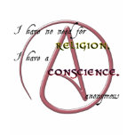 I Have No Need for Religion with Atheist Symbol T-shirt