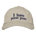 I have press pass joke baseball cap