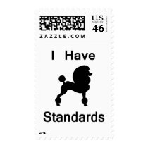 I Have Standards (Poodle) postage