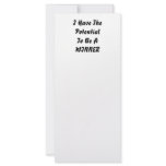 I have The Potential To Be A Winner. Black White Rack Card Template