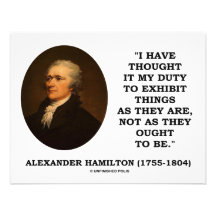 I Have Thought It My Duty To Exhibit Things Quote Custom Announcements