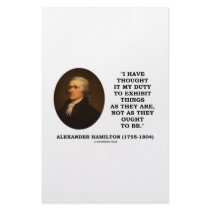 I Have Thought It My Duty To Exhibit Things Quote Custom Stationery