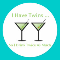 I Have Twins, So I Drink Twice As Much stickers by Scrappintwins I Have Twins, So I Drink Twice As Much stickers