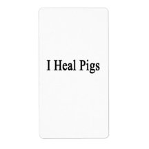 I Heal Pigs Custom Shipping Labels