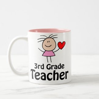 I Heart 3rd Grade Teacher Mug mug