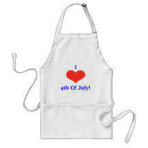 I heart 4th of July Apron