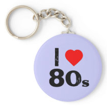 "I Heart 80's" Key Chain