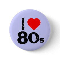 "I heart 80's" Pinback Button