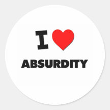 I Heart Absurdity Stickers