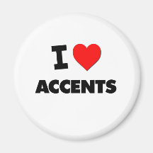 I Heart Accents Magnet