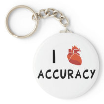 I Heart Accuracy Key Chains