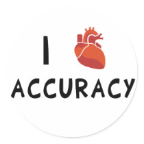 I Heart Accuracy Stickers