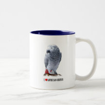 I heart African greys Coffee Mug