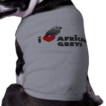 I Heart African Greys Pet Tshirt