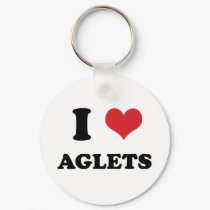 I (heart) Aglets keychains