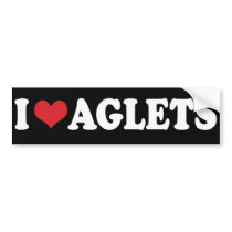 I (heart) Aglets Sticker bumper stickers by teesed I (heart) Aglets Sticker bumper stickers