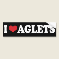 I (heart) Aglets Sticker bumper stickers