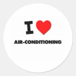 I Heart Air-Conditioning Round Stickers