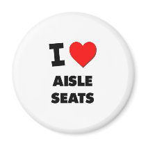 I Heart Aisle Seats Magnets