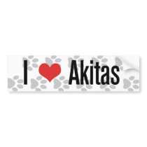 I (heart) Akitas bumper stickers