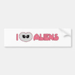 I Heart Aliens Bumper Sticker