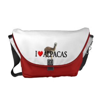 I "heart" alpacas courier bag