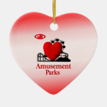 I Heart Amusement Parks Ornament
