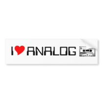 I Heart Analog bumper sticker bumper stickers