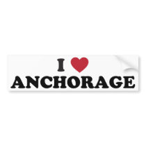 I Heart Anchorage Alaska Bumper Sticker