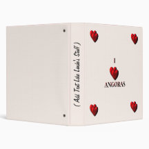 I Heart Angoras 3 Ring Binders