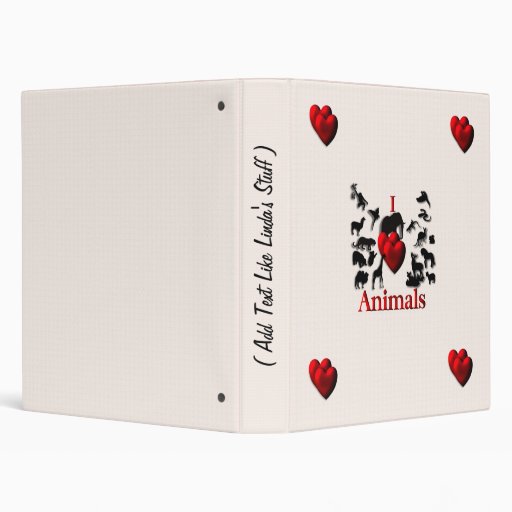 I Heart Animals Binder